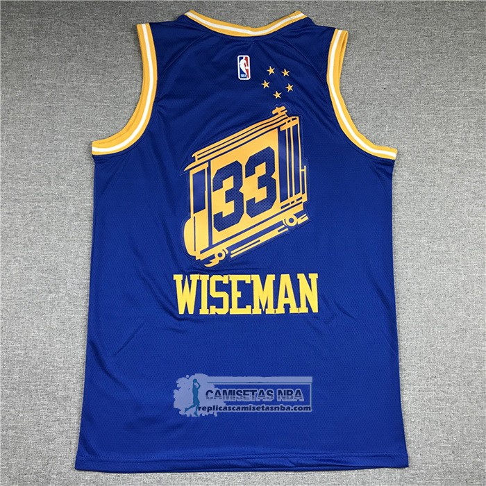 Camiseta Golden State Warriors James Wiseman Hardwood Classics 2020 Azul
